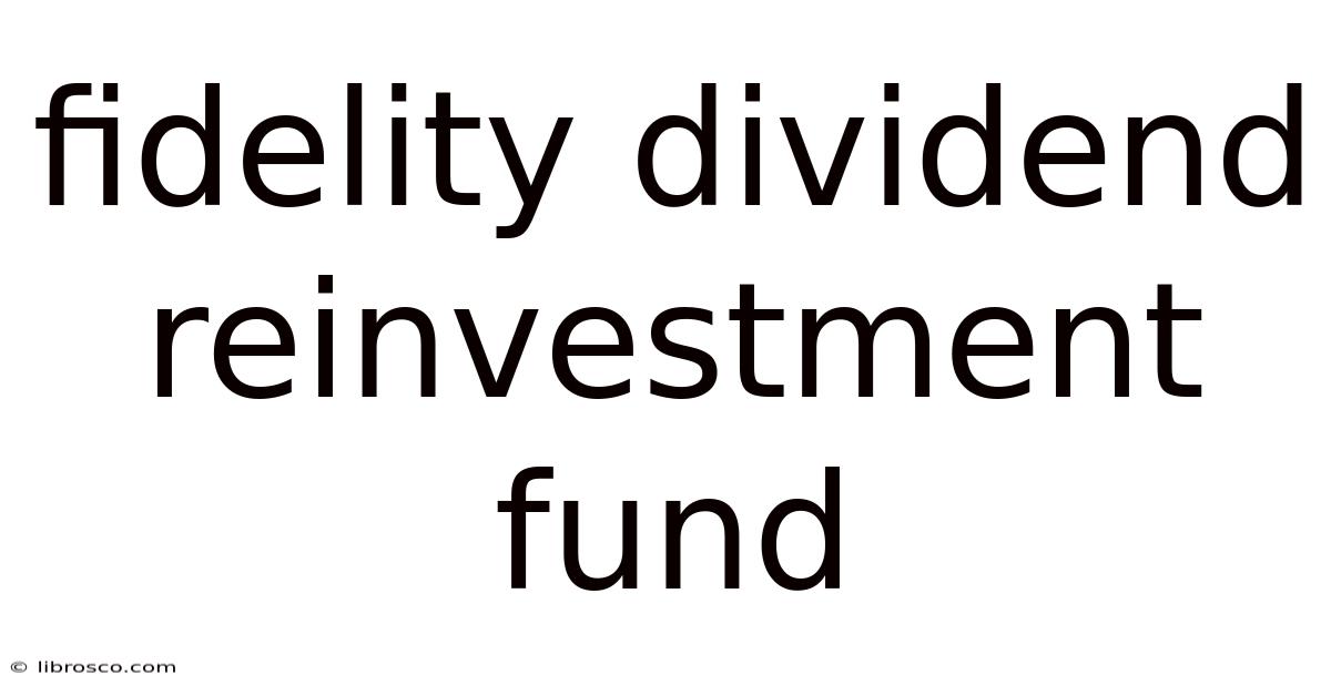 Fidelity Dividend Reinvestment Fund Fidelity Dividend Reinvestment Fund