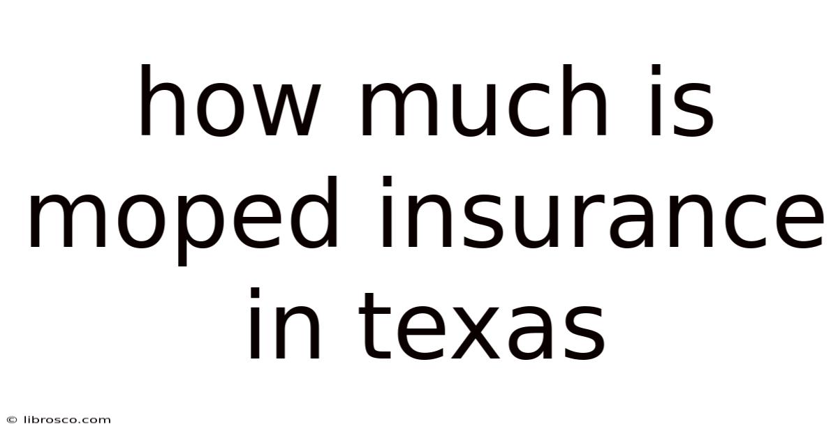 How Much Is Moped Insurance In Texas How Much Is Moped Insurance In Texas