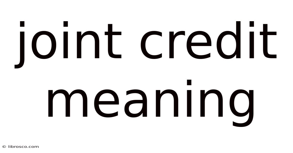 Joint Credit Meaning