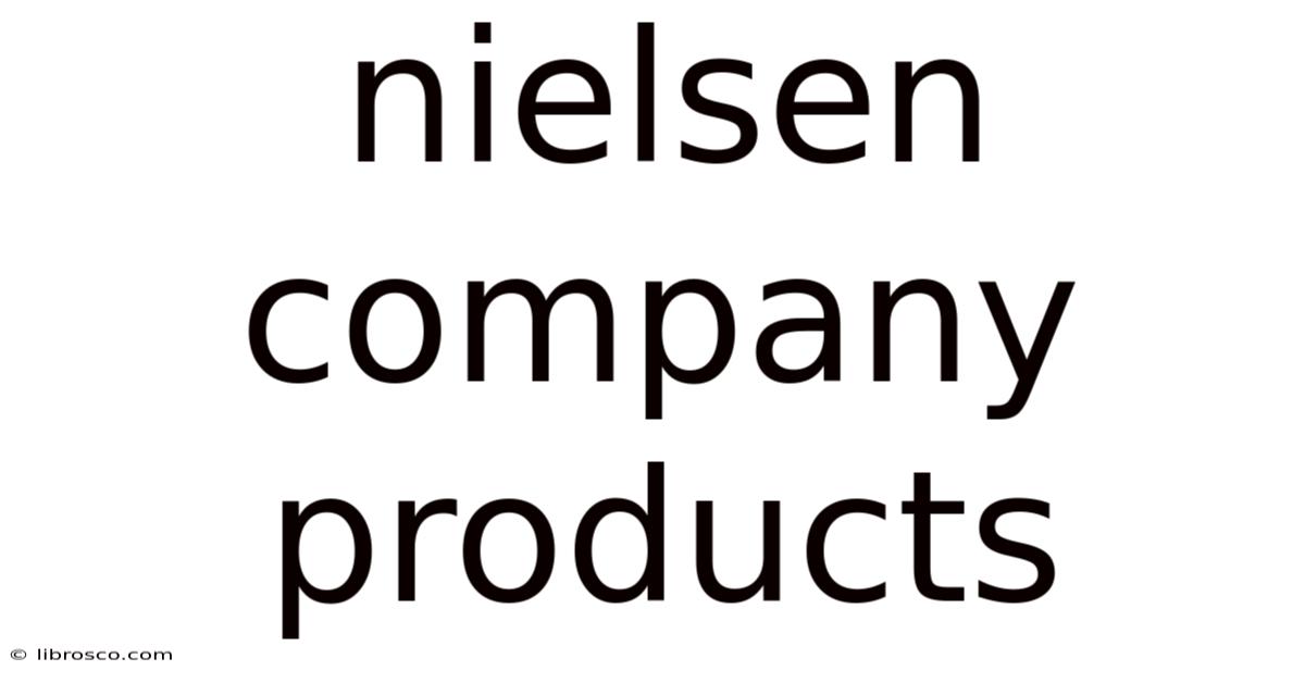 Nielsen Company Products