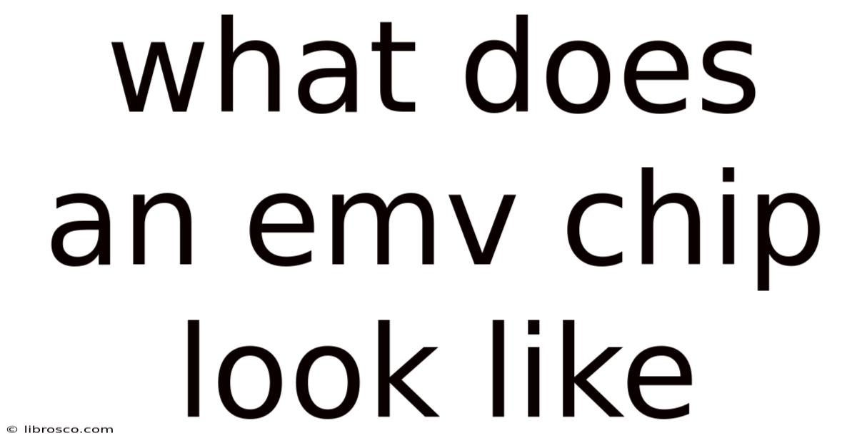 What Does An Emv Chip Look Like