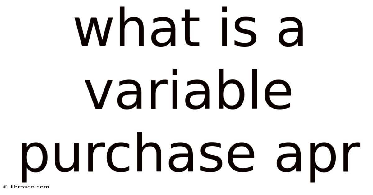 What Is A Variable Purchase Apr What Is A Variable Purchase Apr