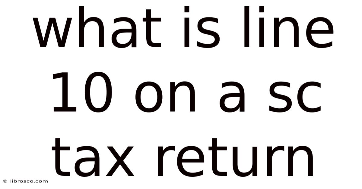 What Is Line 10 On A Sc Tax Return What Is Line 10 On A Sc Tax Return