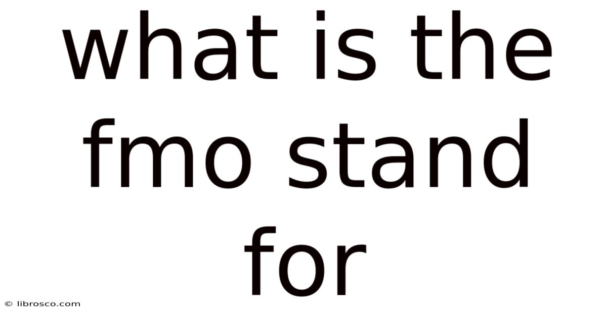What Is The Fmo Stand For What Is The Fmo Stand For