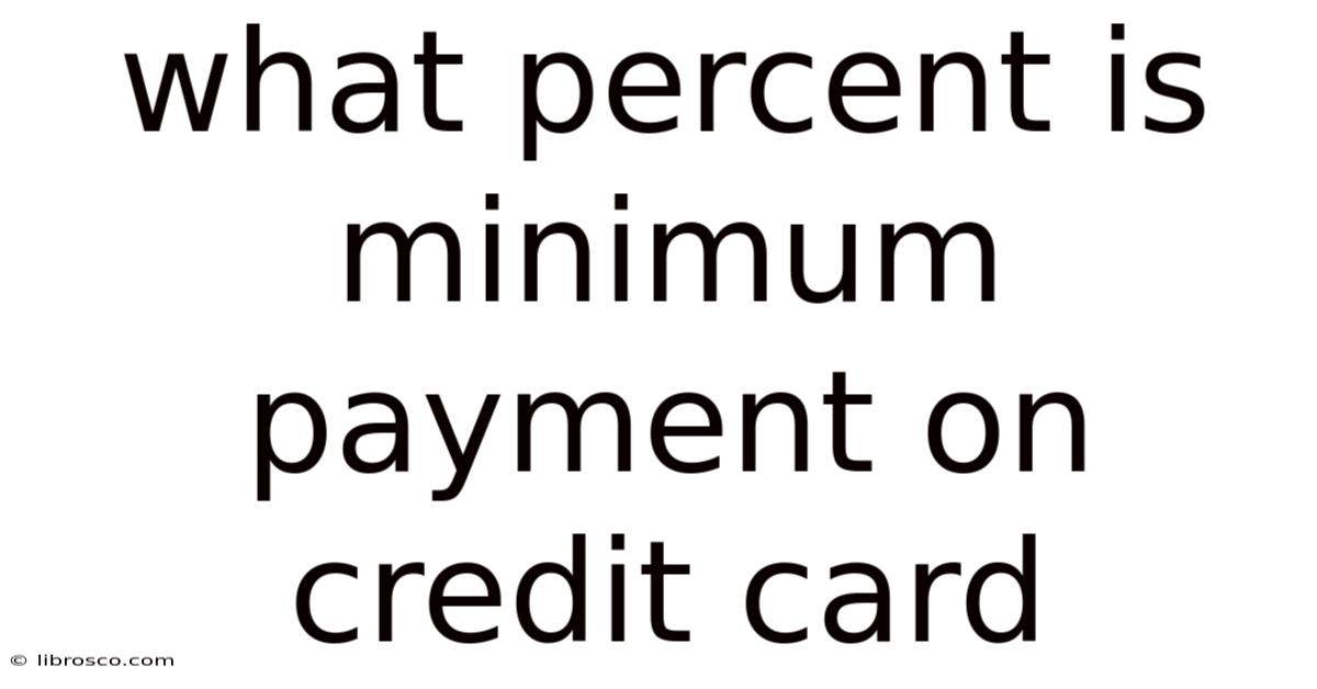 What Percent Is Minimum Payment On Credit Card