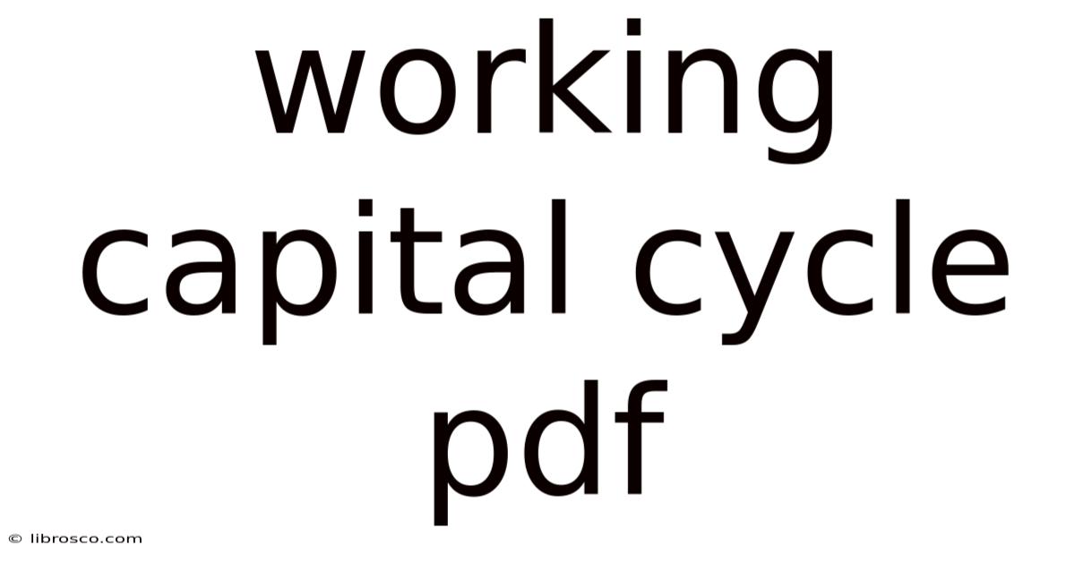 Working Capital Cycle Pdf